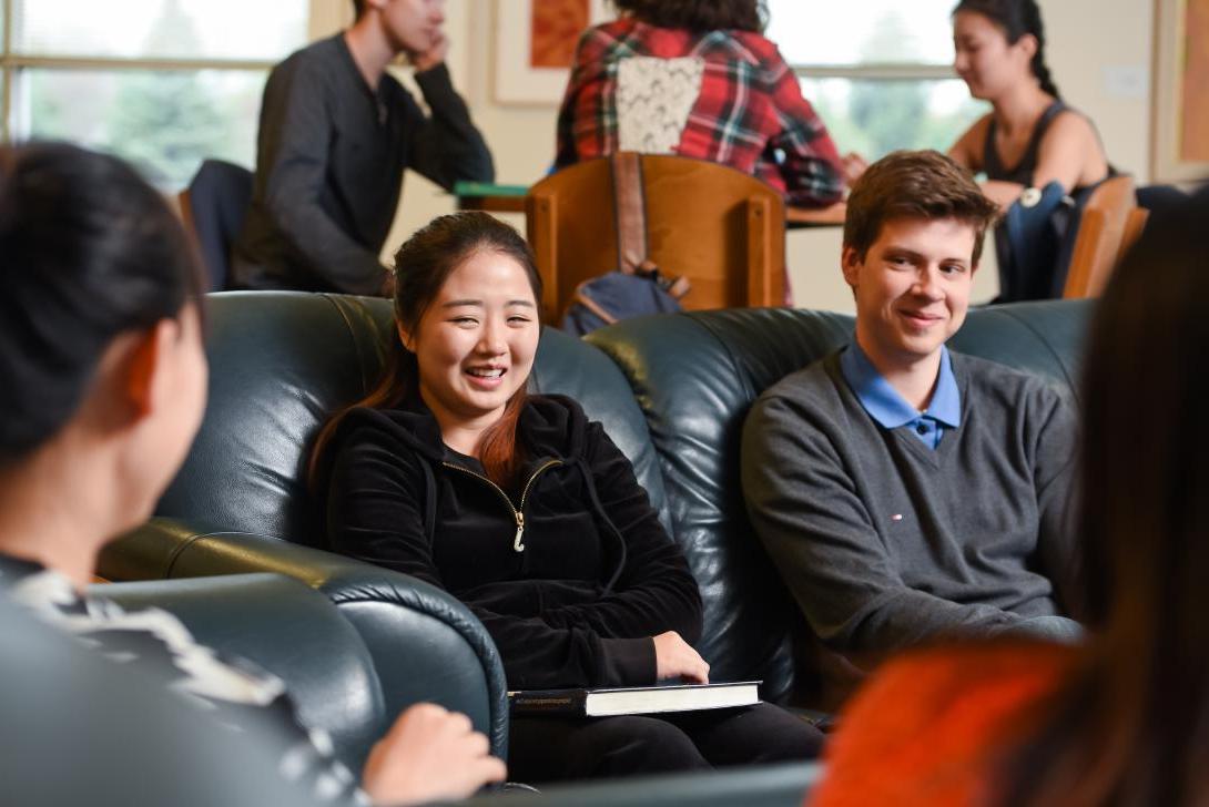 International students socializing with each other